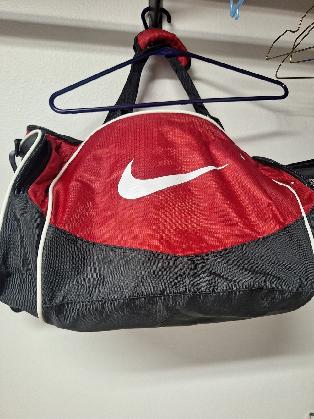 Nike Red and Black Duffel with White Swoosh